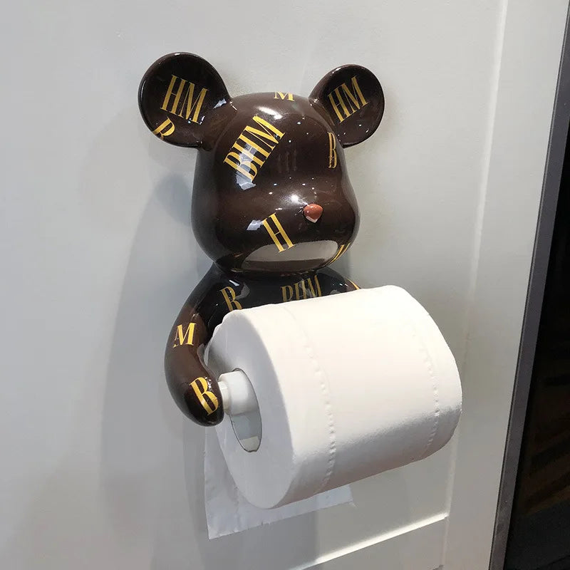 Resin Bear Rall Paper Towel Holder