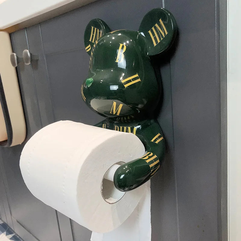 Resin Bear Rall Paper Towel Holder