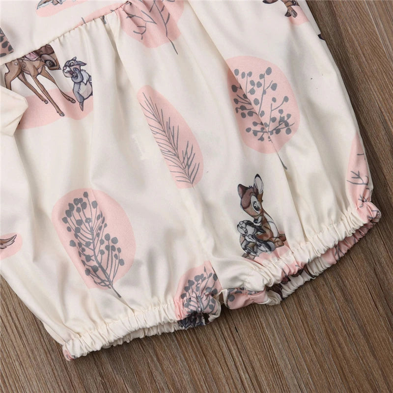 0-24M Summer Clothing Baby Girl Deer Flower