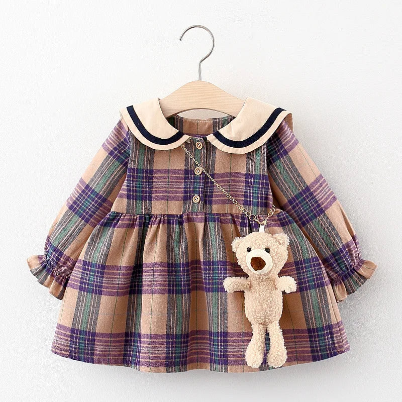 2024 Fall Newborn Baby Girl Dress Clothes  0-2y