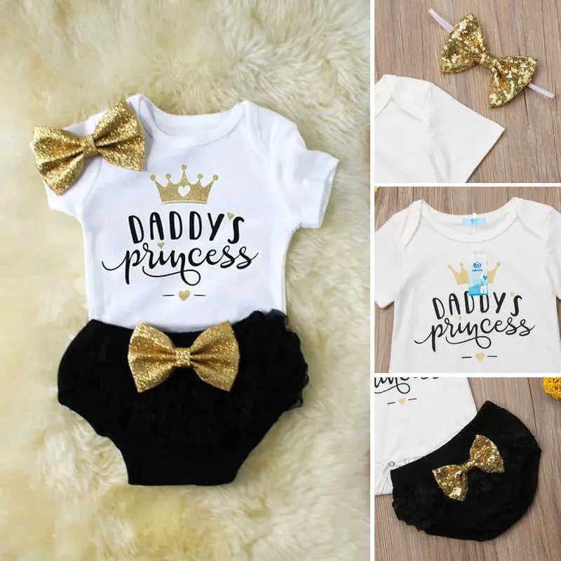 3PCS Cute Newborn Baby Girl