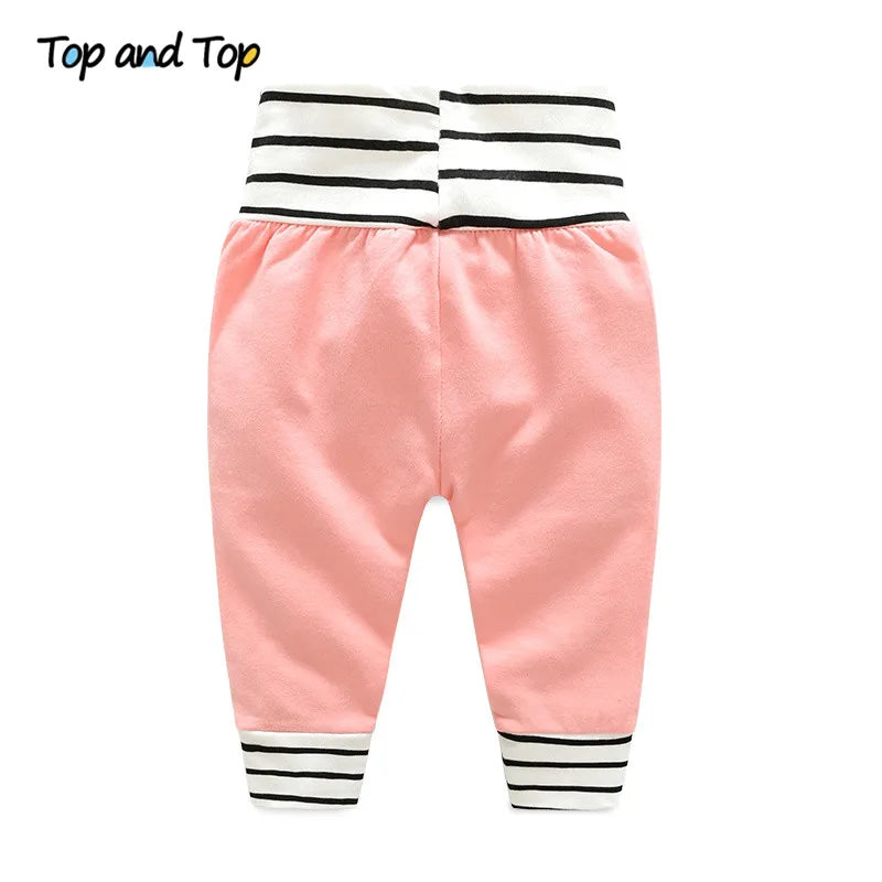 Baby Girl Hooded Sweatshirt Striped Pants 2pcs