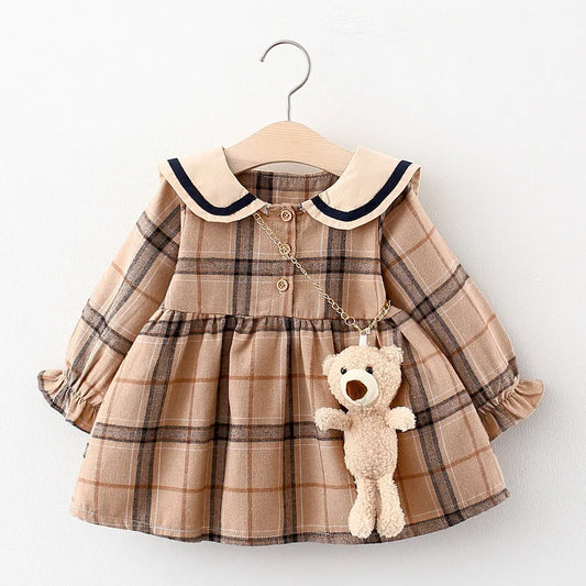 2024 Fall Newborn Baby Girl Dress Clothes  0-2y