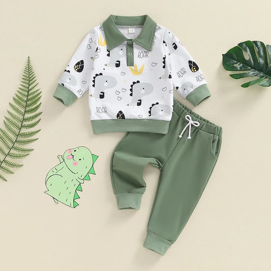 Baby Boys Autumn Outfit Sets Dinosaur