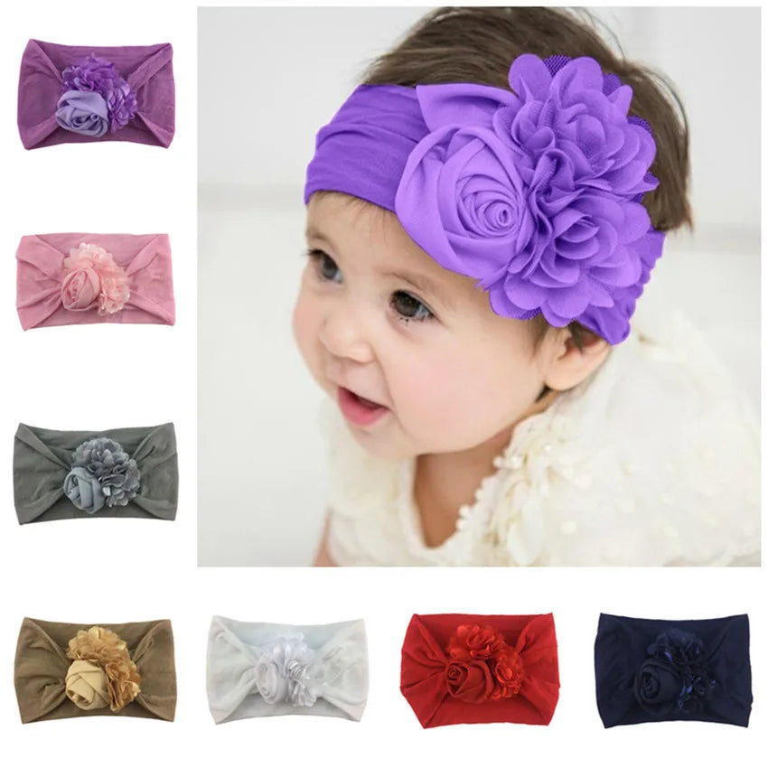 Kids Headwear Soft Stretch Flower