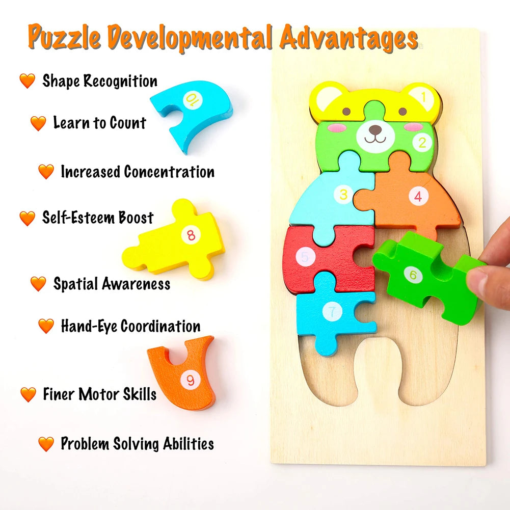 High Quality 3D Wooden Puzzles Educational