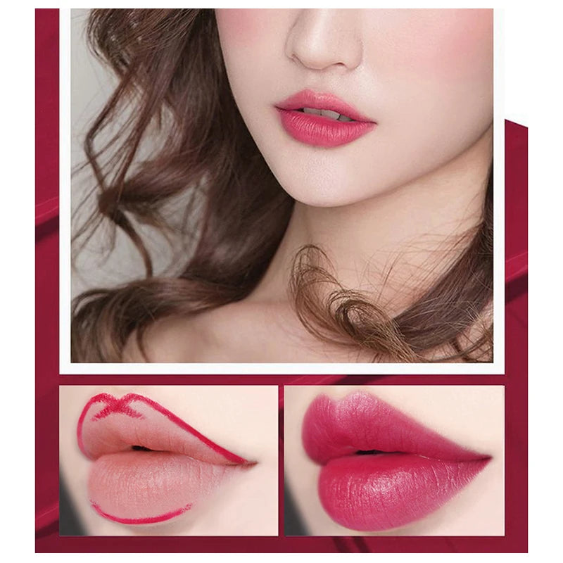 2 IN 1 Lip Liner Waterproof Matte Lipstick Pencil