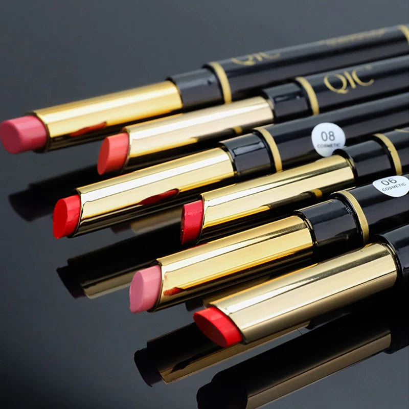 2 IN 1 Lip Liner Waterproof Matte Lipstick Pencil